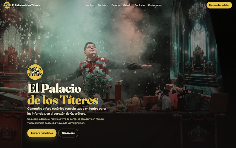 Landing de El Palacio de los Títeres